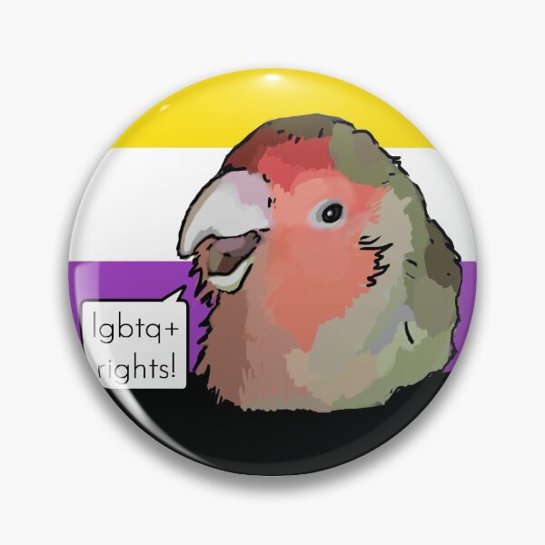 Aperçu de l'œuvre Momo dit les droits LGBTQ +! Fierté non binaire (inséparable) créée et vendue par Sentoki.