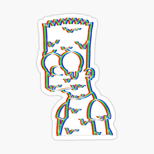 Trippy Bart Sticker By Celineisabel Redbubble