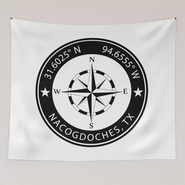 Item preview, Nacogdoches, Texas Geographical Coordinates designed and sold by TeeOhGraphics.
