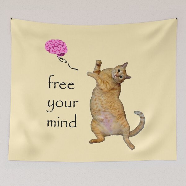 Item preview, Cute Ginger Kitty Sets His Thoughts Free designed and sold by RawSunArt.