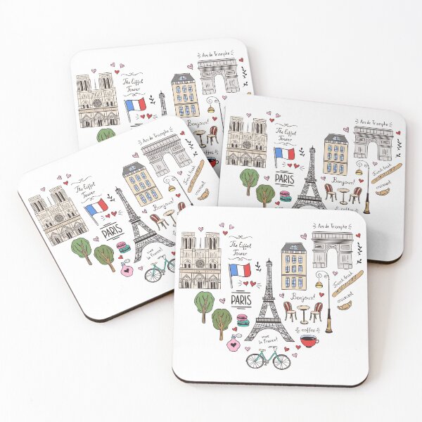 Item preview, Addicted To Paris Heart Shape Illustration  designed and sold by TeesMii.