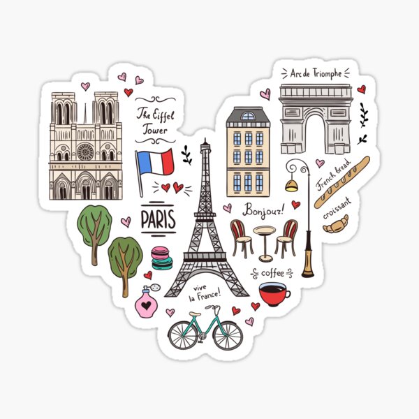 Artikel-Vorschau von Süchtig nach Paris Herzform Illustration, designt und verkauft von TeesMii.