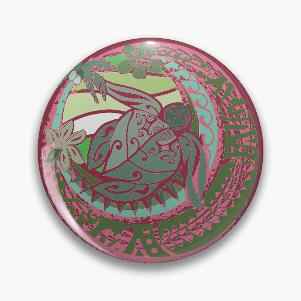 Item preview, Hawaiian Tribal Turtle Badge designed and sold by sunnthreads.