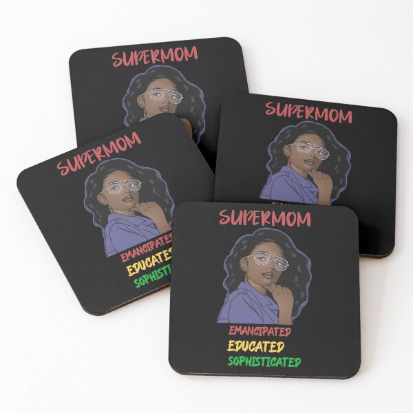 Item preview, Super Mom Emancipated, Educated Sophisticated Mother's Day Black & Birthday Black Centric Gift designed and sold by GmolahUnlimited.