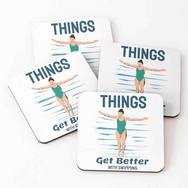 Item preview, Things Get Better With Swimming. - Swimming designed and sold by LoveSynchro.