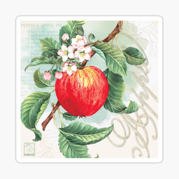 apple botanical Sticker
