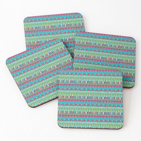 Item preview, Aqua and Pink Tribal Pattern designed and sold by Fernandpiperco.