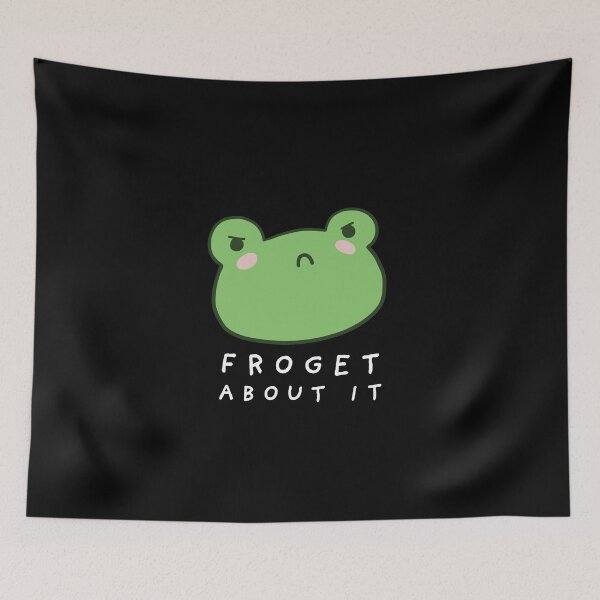 Item preview, Froget About It: Cute Grumpy Frog with a Funny Frogge Pun, Kawaii Froggy Face Meme, Sarcastic Italian "Forget About It" Saying designed and sold by MinistryOfFrogs.