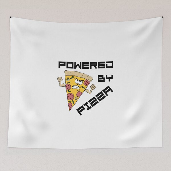 Item preview, Powered By Pizza Cartoon Funny designed and sold by jaycartoonist.