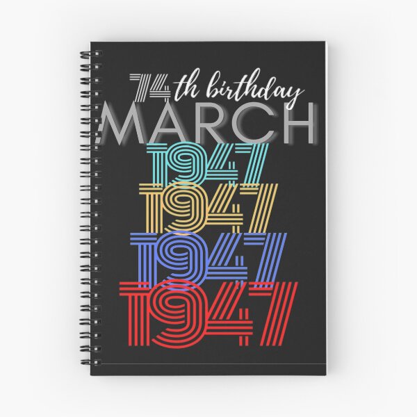 Item preview, 74th Birthday Gift 74 Year Old Gold Retro Vintage Born In March 1947 designed and sold by Kolori.