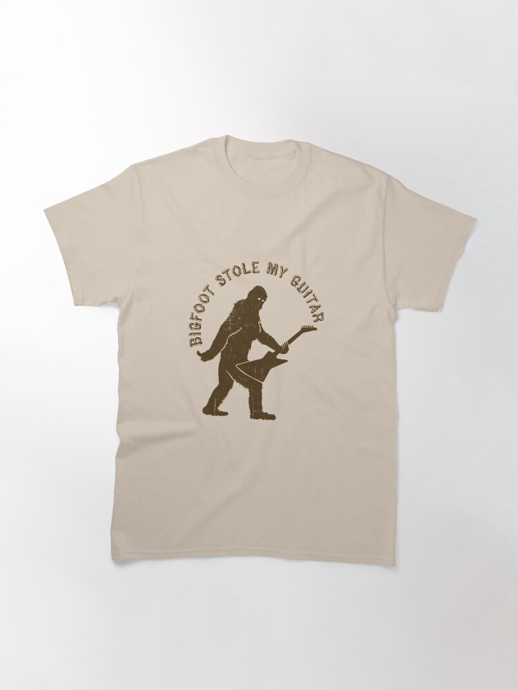 Alternate view of Bigfoot Stole My Guitar Classic T-Shirt
