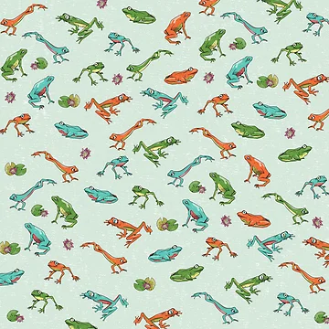 Artwork thumbnail, Colorful Frog pattern by ekpatterns