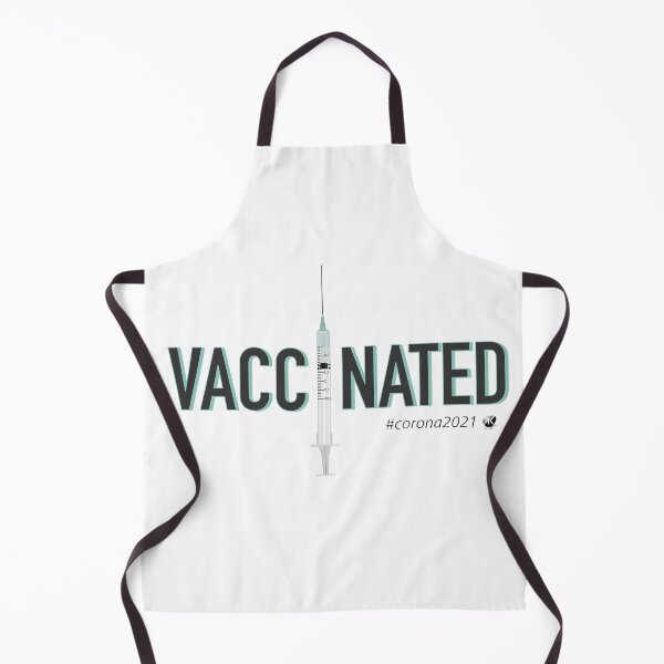 Item preview, Vaccinated inscription with a syringe illustration designed and sold by Alexandra Kueny.
