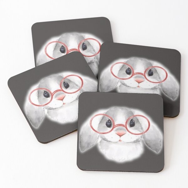 Item preview, Cute Easter Bunny Rabbit In Glasses Happy Easter designed and sold by NadeenInspires.