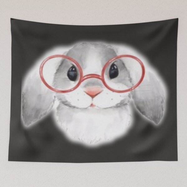 Item preview, Cute Easter Bunny Rabbit In Glasses Happy Easter designed and sold by NadeenInspires.