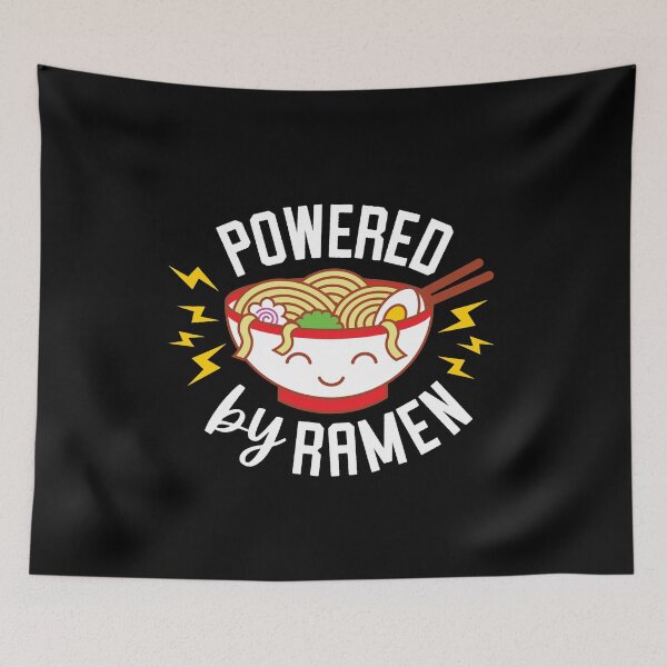 Item preview, Powered By Ramen - Cute Kawaii Japanese Noodle Bowl designed and sold by bonmotto.