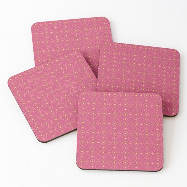 Item preview, Raspberry and Yellow Dot Kawung designed and sold by batikandesigns.