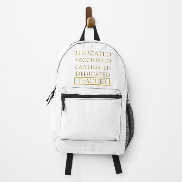 Item preview, educated vaccinated caffeinated dedicated teacher  designed and sold by Rami Khalifah.