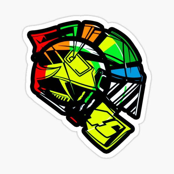 MotoGp Valentino Rossi Réplica Casco Pintura Digital 2021 Pegatina