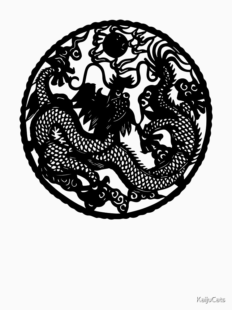 Chinese Retro Paper Cut Dragon by KaijuCats