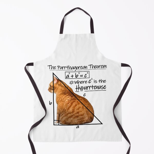 Item preview, Purrthagorean Theorem of the Hypurrtenuse (for lighter backgrounds) designed and sold by RawSunArt.