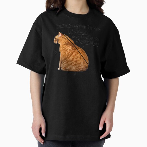 Item preview, Purrthagorean Theorem of the Hypurrtenuse (for lighter backgrounds) designed and sold by RawSunArt.
