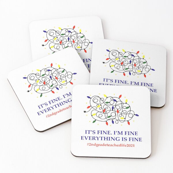 Item preview, Everything Is Fine Christmas Lights 2nd Grade Teacher Xmas2021 designed and sold by Rami Khalifah.