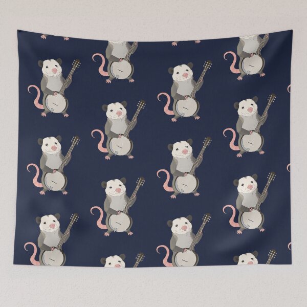 Item preview, Opossum playing the banjo instrument designed and sold by Mehu.