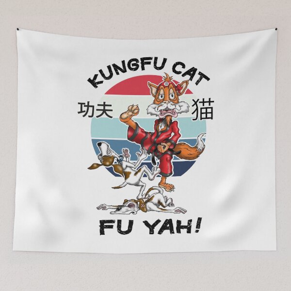 Item preview, Kungfu Cat Funny Kung fu Fighting Cat designed and sold by Status71.