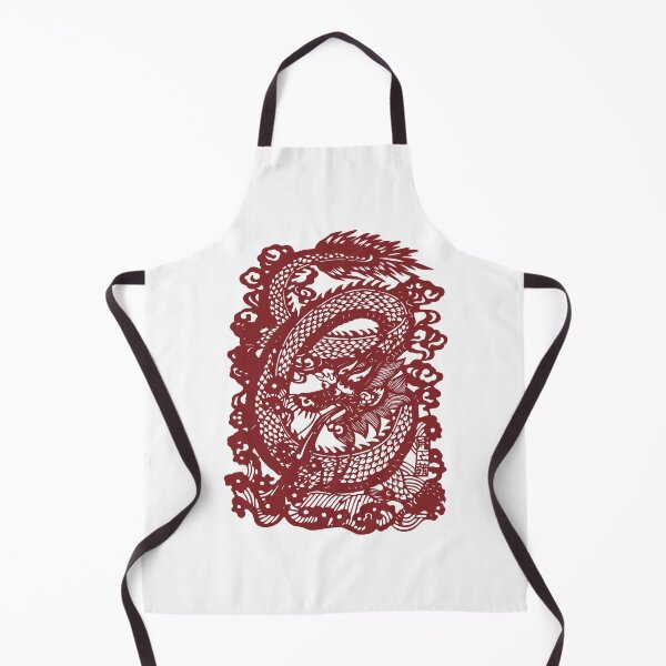 Item preview, Red Chinese Retro Paper Cut Dragon designed and sold by KaijuCats.