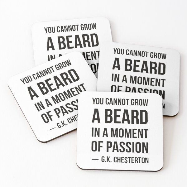 Item preview, GK Chesterton Beard Quote designed and sold by HalpinDesign.
