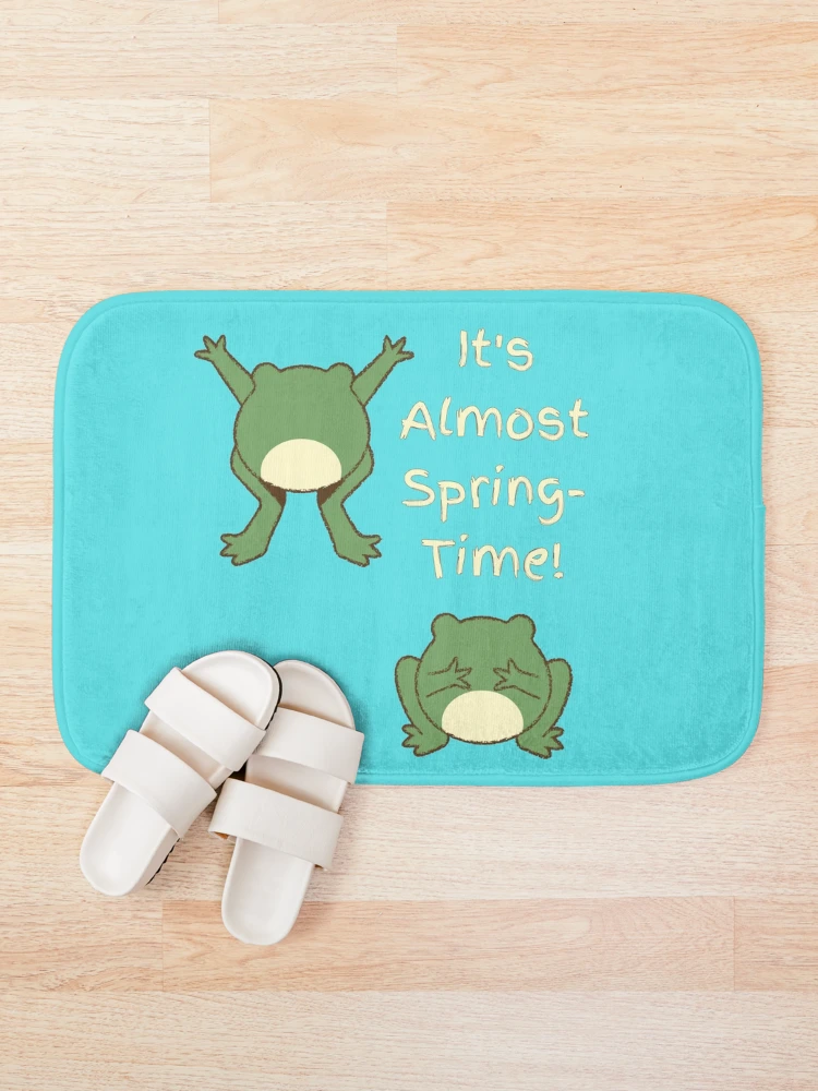 Thumbnail 1 of 6, Bath Mat, Spring-Time Frog designed and sold by InAsianSpaces.