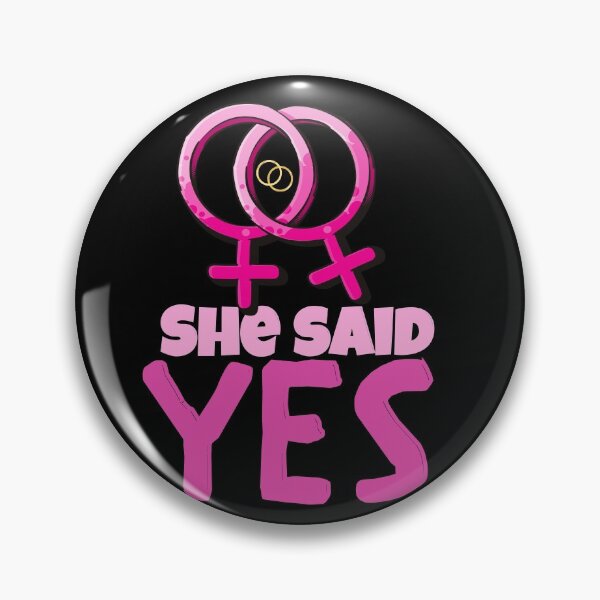 Item preview, She said yes engagement (lesbian) designed and sold by JosTees96.