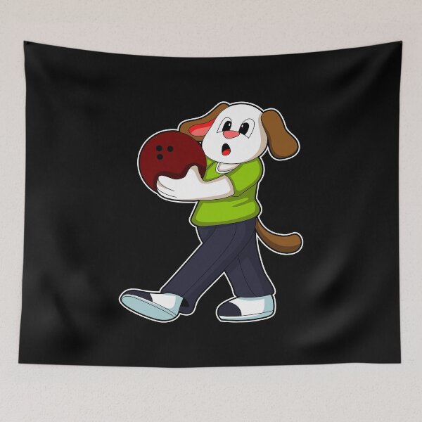 Item preview, Dog at Bowling with Bowling ball designed and sold by Snabdesign84.