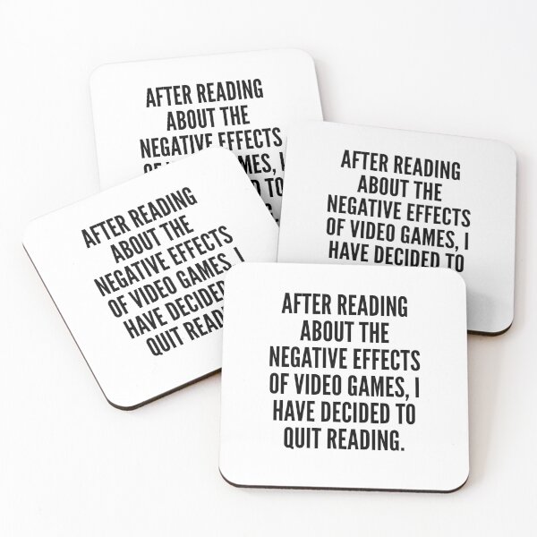 Item preview, Funny Video Game Reading Quote designed and sold by HalpinDesign.