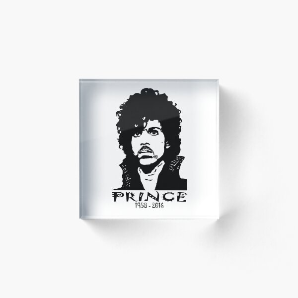 Prince 1958 - 2016 Black Acrylic Block