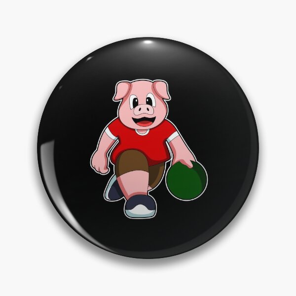 Item preview, Pig at Bowling with Bowling ball designed and sold by Snabdesign84.