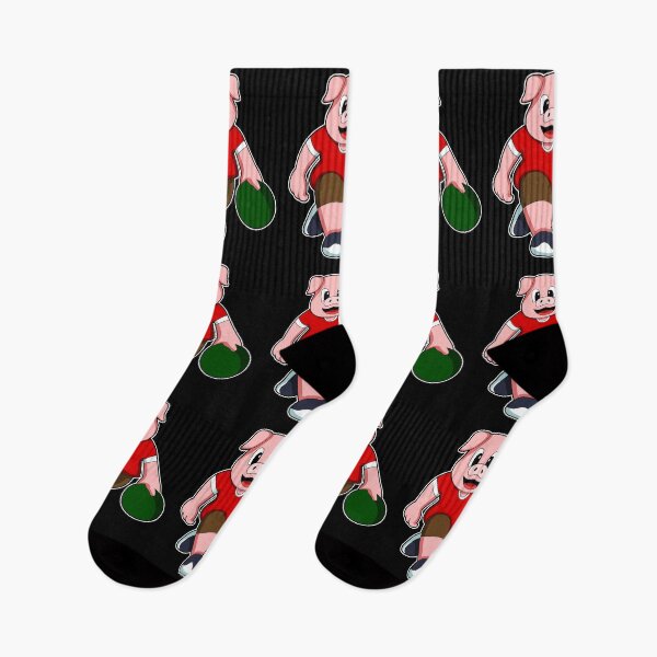 Item preview, Pig at Bowling with Bowling ball designed and sold by Snabdesign84.
