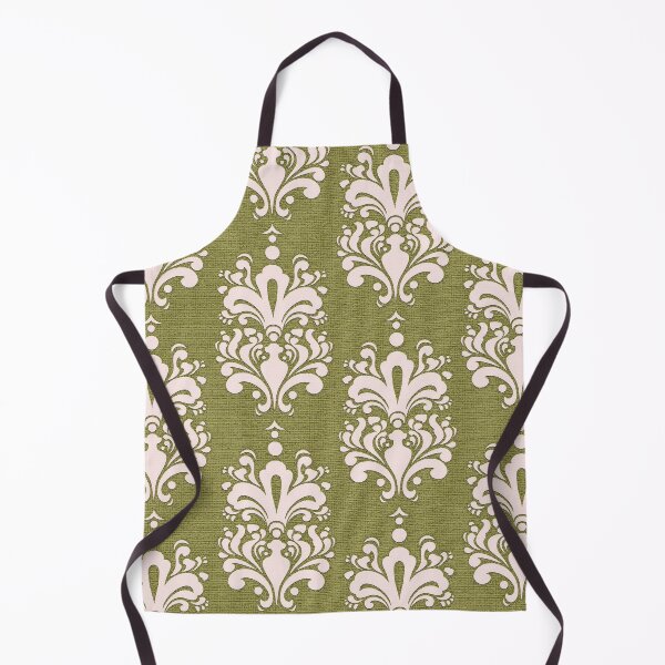 Item preview, Light Green and White Luxe Damask with Textured Pattern designed and sold by vortexatelier.