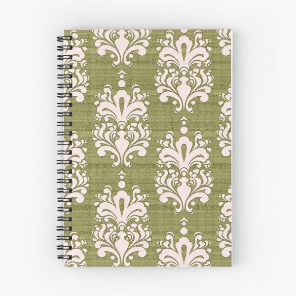 Item preview, Light Green and White Luxe Damask with Textured Pattern designed and sold by vortexatelier.
