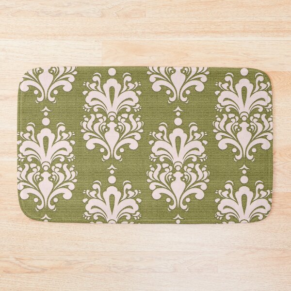 Item preview, Light Green and White Luxe Damask with Textured Pattern designed and sold by vortexatelier.