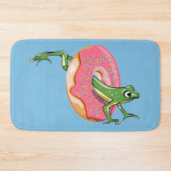 Item preview, Frog climbing through a donut designed and sold by piedaydesigns.