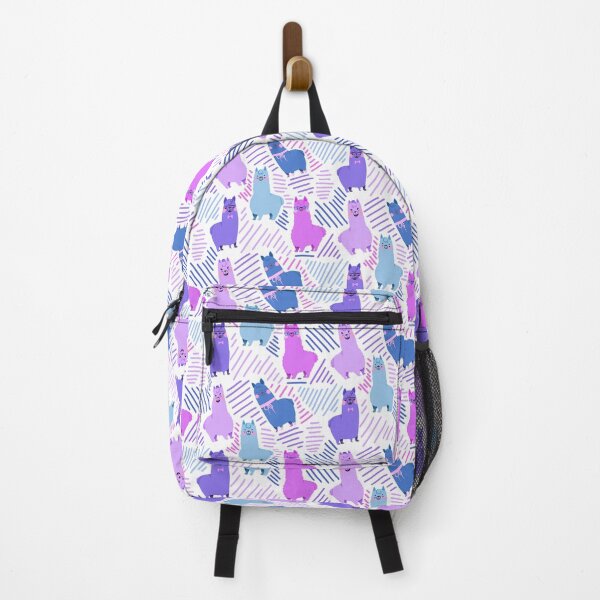 Item preview, Llama/Alpaca - Cute Blue and Purple Cartoon Animal Pattern designed and sold by TheRainbowRoom.