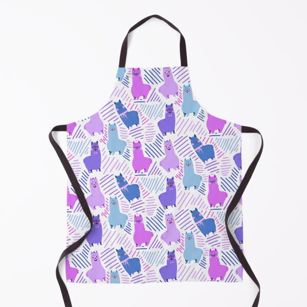 Item preview, Llama/Alpaca - Cute Blue and Purple Cartoon Animal Pattern designed and sold by TheRainbowRoom.