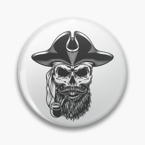 Item preview, pirate hipster skull designed and sold by Moueddene.