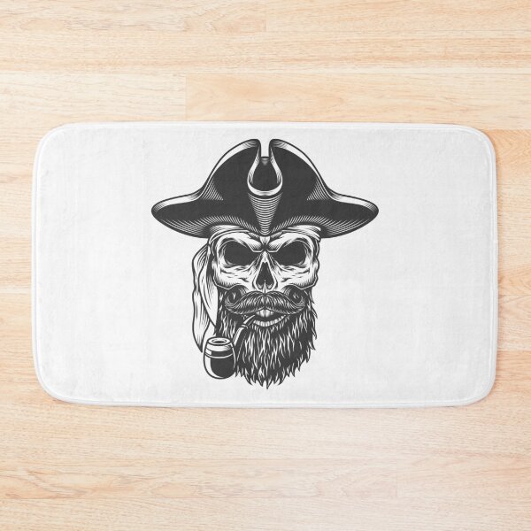 Item preview, pirate hipster skull designed and sold by Moueddene.
