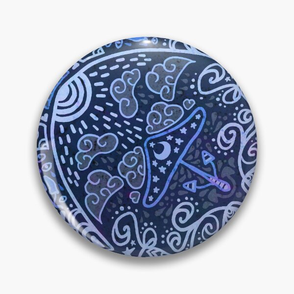 Item preview, The Mushroom and the Moon Mandala - Blue Dream designed and sold by Natalie Viola .