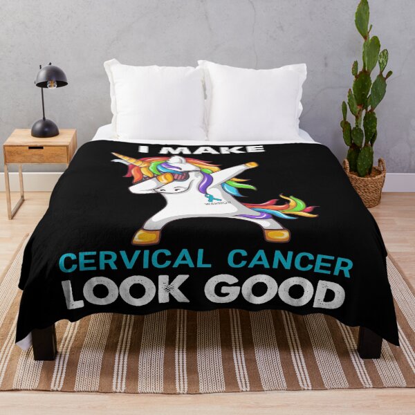 Item preview, I Make Cervical Cancer Look Good Cute Unicorn Dabbing Cervical Cancer Warrior designed and sold by heppenp.