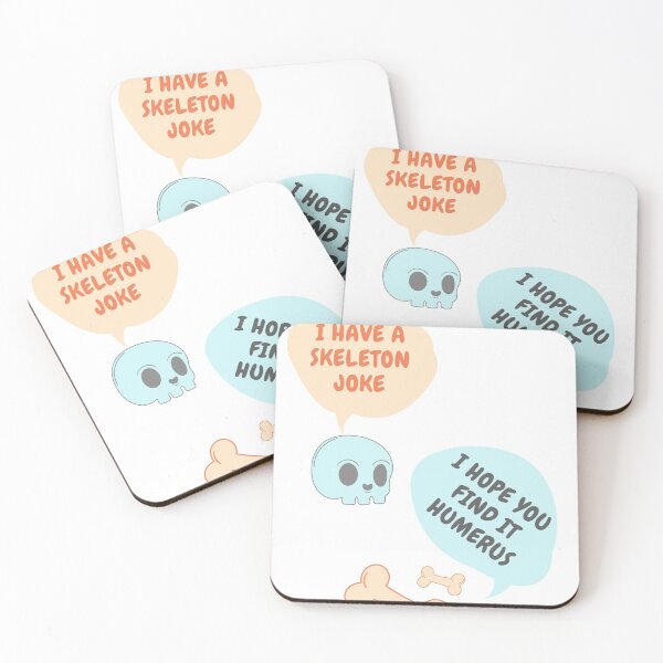 Item preview, Pastel Orange and Blue Wicked Cute skeleton joke designed and sold by fosterahope.