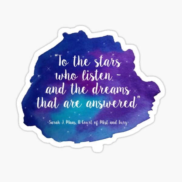 A Court of Mist and Fury - Watercolour Quote Sticker